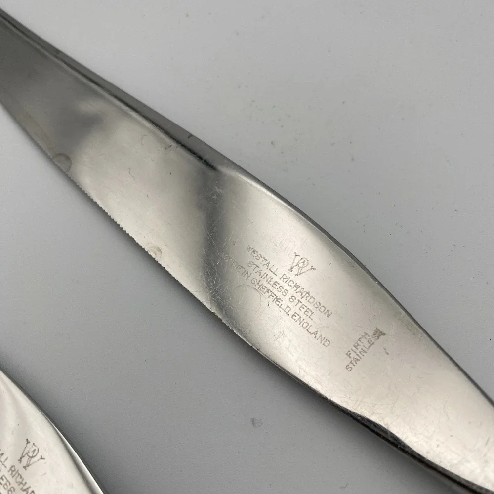 Lot of 2 Westall Richardson Knife Sheffield England Wood‎ Handle Firth Stainless